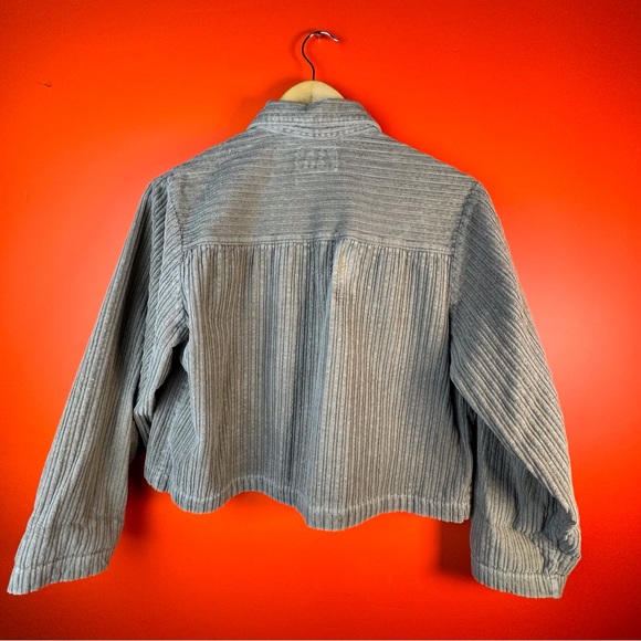 Studio A cropped army green corduroy jacket blazer spring summer - Picture 3 of 5